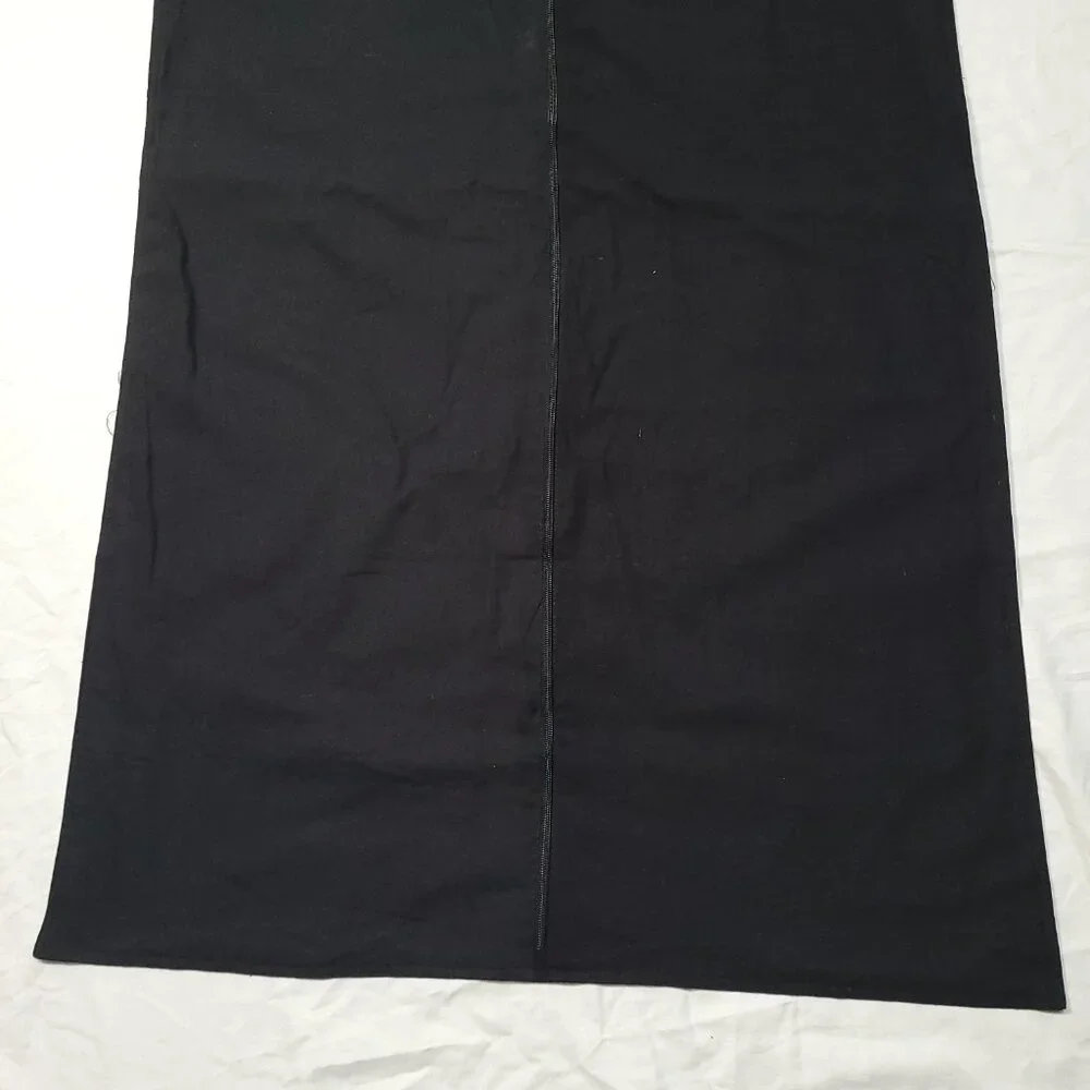 H. Lorenzo Black Garment Bag Logo Spell Out Fabric Zipper Empty READ 48 x 24 in